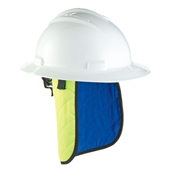 Ergodyne Evaporative Safety Helmet Neck Shade With Cooling Towel Lime Yellow alternative