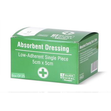Click Medical Low Adherent Dressing 5X5Cm Box 25 White (25 Pack) alternative