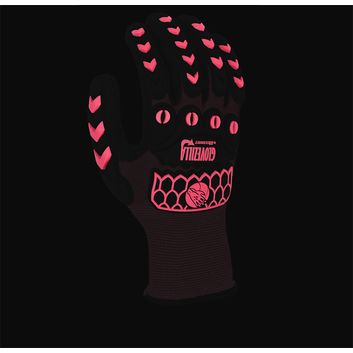 Beeswift Glovezilla Glow In The Dark Foam Nitrile Coated Gloves Pink (1 Pair) alternative