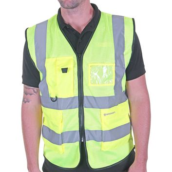 Beeswift Hi-Vis Executive Mesh Vest Saturn Yellow
