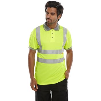 Beeswift Short Sleeve Hi-Vis Polo Shirt Saturn Yellow alternative