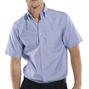 Beeswift Oxford Shirt Short Sleeve Blue