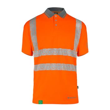 Beeswift Envirowear Hi-Vis Short Sleeve Recyclable Polo Shirt Orange alternative