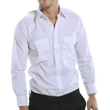 Beeswift Pilot Shirt Long Sleeve White
