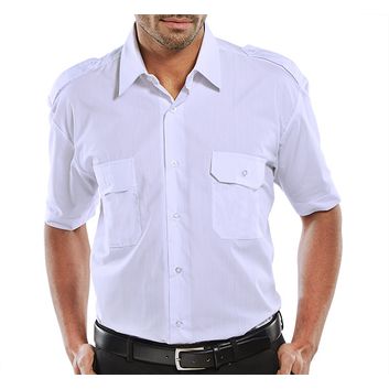 Beeswift Pilot Shirt Short Sleeve White