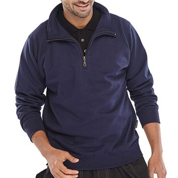 Beeswift Quarter Zip Sweatshirt Navy Blue