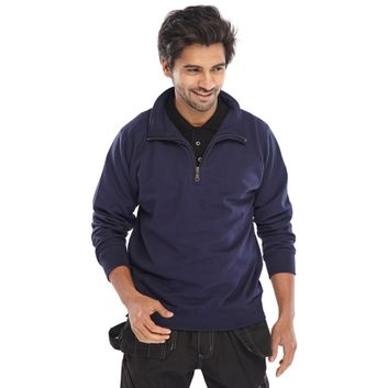 Beeswift Quarter Zip Sweatshirt Navy Blue alternative