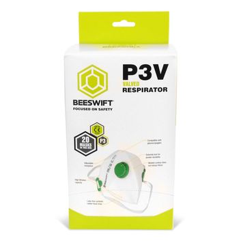 Beeswift Fold Flat P3 Valved Mask White (20 Pack) alternative