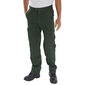 Beeswift Super Drivers Trousers Bottle Green
