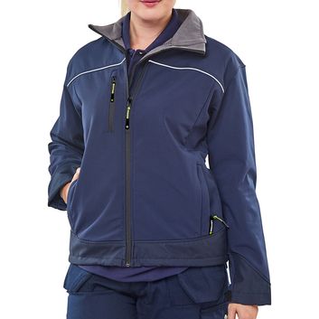 Beeswift Ladies Soft Shell Jacket Navy Blue