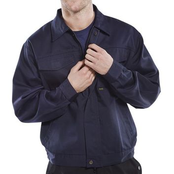 Beeswift Heavyweight Drivers Jacket Navy Blue