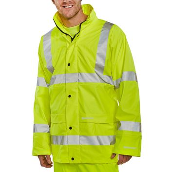 Beeswift Hi-Vis Breathable Pu Jacket Saturn Yellow