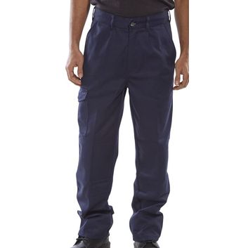 Beeswift Heavyweight Drivers Trousers Navy Blue
