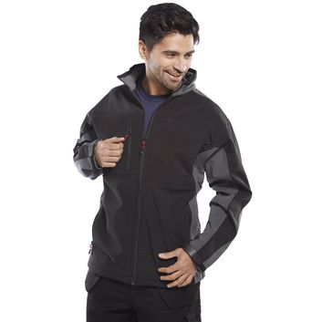 Beeswift Two-Tone Soft Shell Jacket Black/Grey alternative