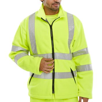 Beeswift Carnoustie Hi-Vis Fleece Jacket Saturn Yellow