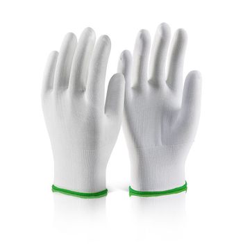 Beeswift Polyester Knitted Liner Gloves White (10 Pack)