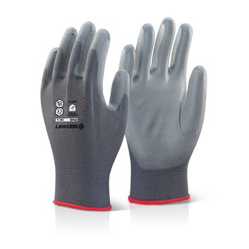 Beeswift Pu Coated Gloves Grey