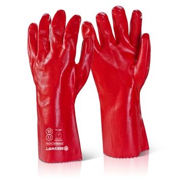 Beeswift PVC Gauntlet Gloves Red (10 Pack) alternative
