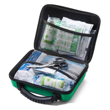Click Medical Bs8599-2 Large Travel First Aid Kit In Medium Feva Bag Green