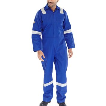 Beeswift Nordic Design Fire Retardant Boilersuit Royal Blue