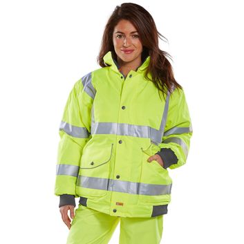 Beeswift Super Bomber Hi-Vis Waterproof Jacket Saturn Yellow alternative