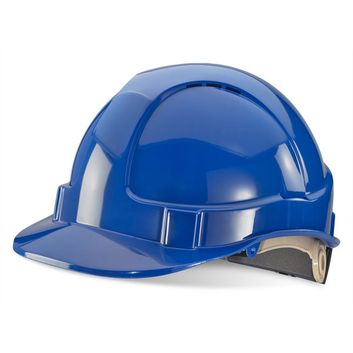 Beeswift Wheel Ratchet Vented Safety Helmet Blue