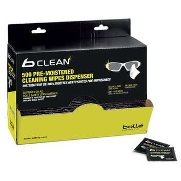 Bolle Safety B500 Lens Cleaning Wipes - 500 Black