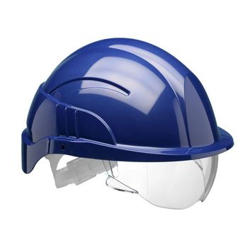 Centurion Vision Plus Safety Helmet With Integrated Visor Blue