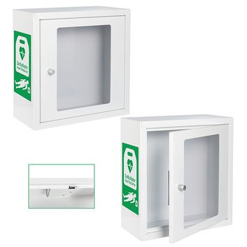 Click Medical Indoor Alarmed Defibrillator Cabinet White
