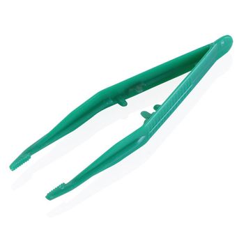 Click Medical Tweezers Plastic Green (10 Pack)