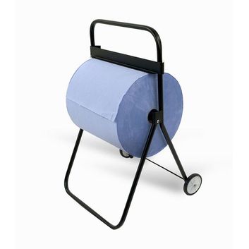 Esfina Black Metal Floorstand Paper Roll Dispenser Black