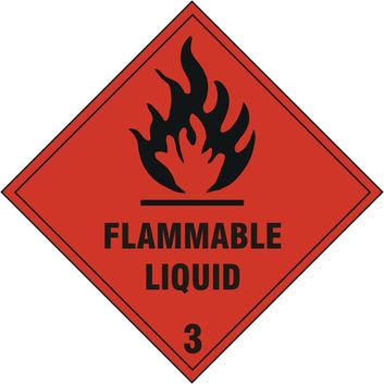 Flam Liquid 3 Sign Red (5 Pack)