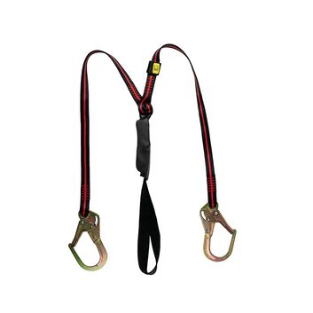 Honeywell Miller Arc Compliant Twin Rebar Hook Lanyard Black / Red