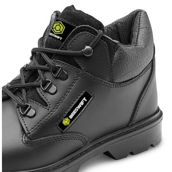 Beeswift Leather Mid Cut Midsole Safety Boot Black alternative