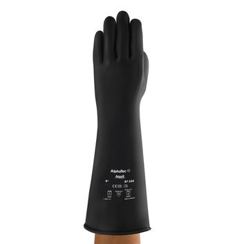 Ansell Industrial Latex Medium Weight 17" Gauntlet Black