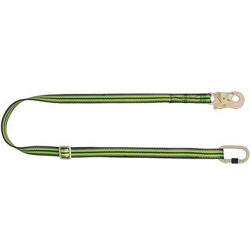 Kratos 2Mtr Adjustable Webbing Lanyard Black/Green