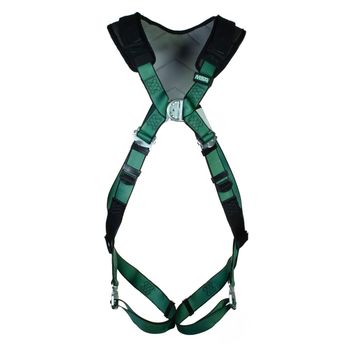 MSA Standard V-Form Back/Chest D-Ring Bayonet Harness Green