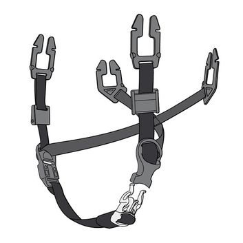 MSA Universal 4-Point Chin Strap For Safety Helmets Black