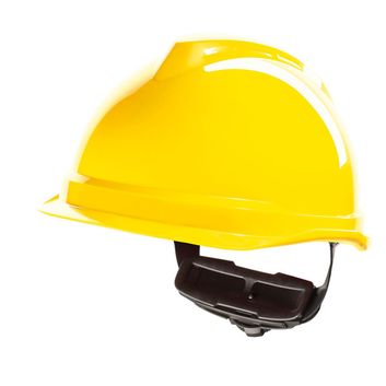 MSA V-Gard 520 Peakless Safety Helmet Yellow