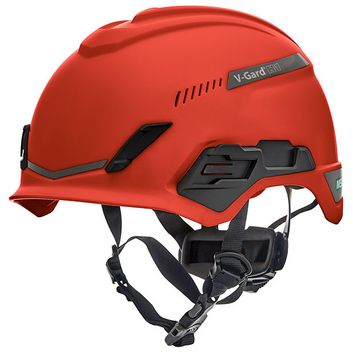 MSA V-Gard H1 Tri-Vented Safety Helmet Red