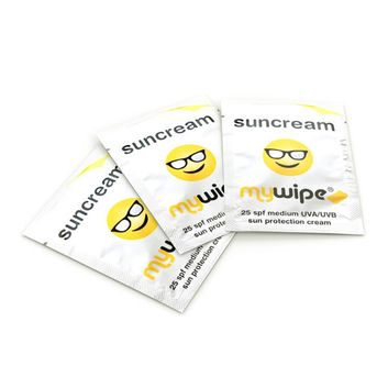 My Wipe Sun Cream Sachet Factor 25 Spf White