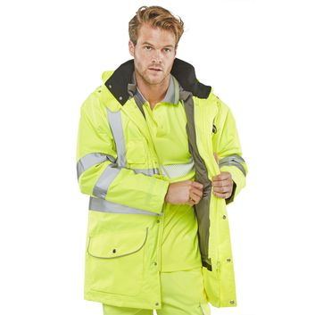 Beeswift Elsener Hi-Vis 7-In-1 Jacket And Bodywarmer Waterproof Saturn Yellow alternative