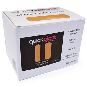 Quickplast Fabric Plasters 6 X 40 Flesh (6 Pack)