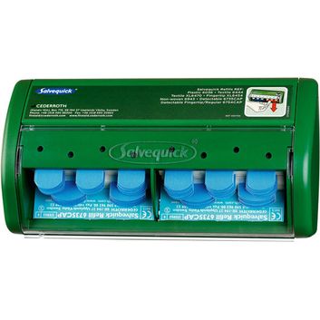 Salvequick Plaster Dispenser With 70 Detectable Plasters Green