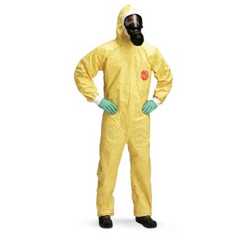 DuPont Tychem® 2000 C Hooded Disposable Coverall Yellow