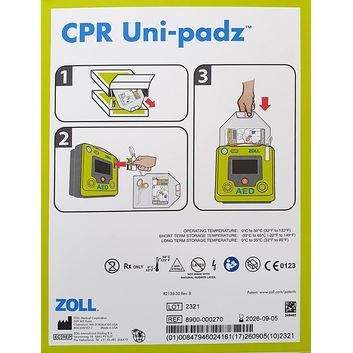 Zoll Aed 3 Cpr Adult/Child Uni-Padz White
