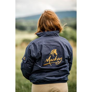 Mackey Blouson Jacket with Logo Navy Child alternative