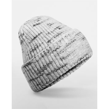 Beechfield Chunky Knitted Patch Beanie Cloudy Haze
