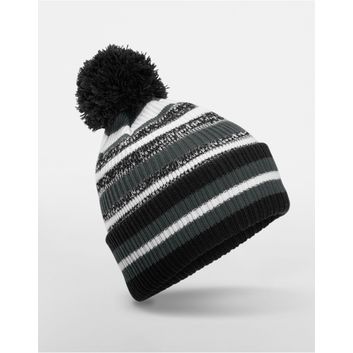 Beechfield Multi-Sport Fan Beanie Black/Graphite/White