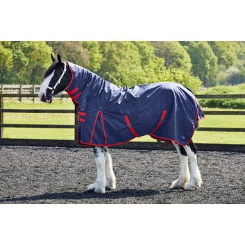 Firefoot Turnout Rug Fixed Neck 100Gm Navy/Red alternative